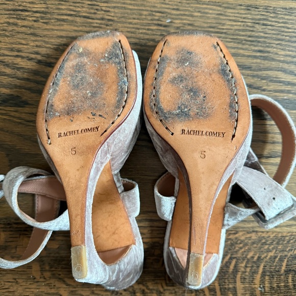 Rachel Comey Velvet Ankle Strap Wedge Sandals Velvet Size 5 - Picture 6 of 6